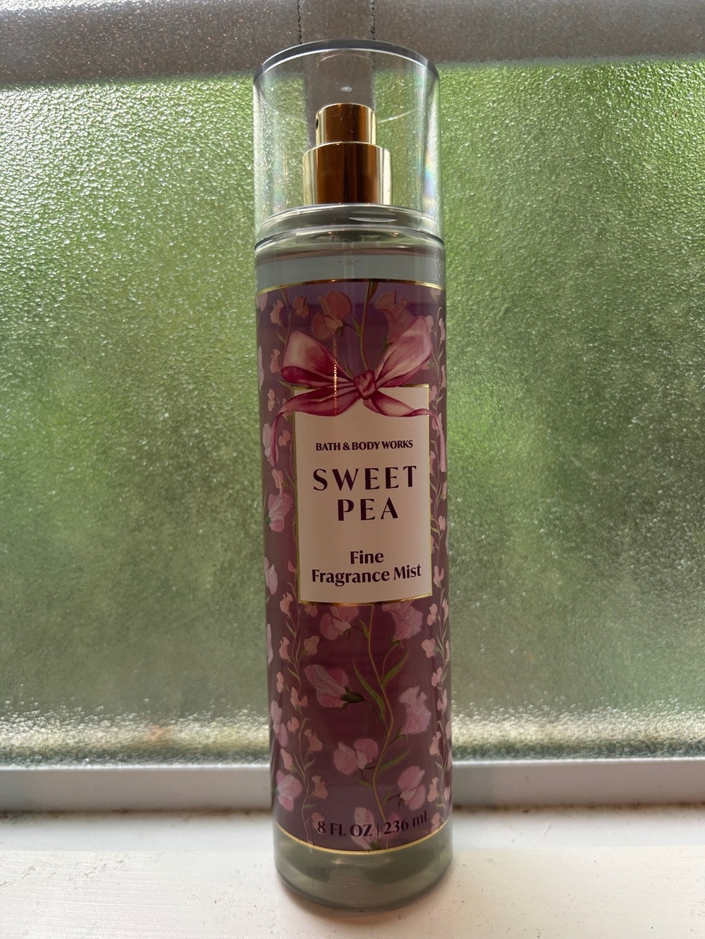 Bath & Body Works Sweet Pea Fragrance Mist - Purple Floral Bottle